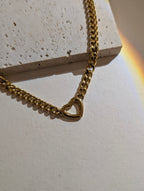Heart Link Chain Stainless Steel Necklace