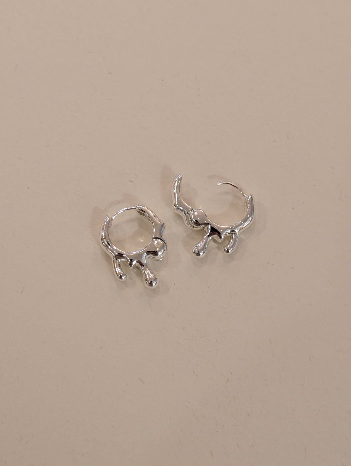 Mercury Drip Hoop Earrings