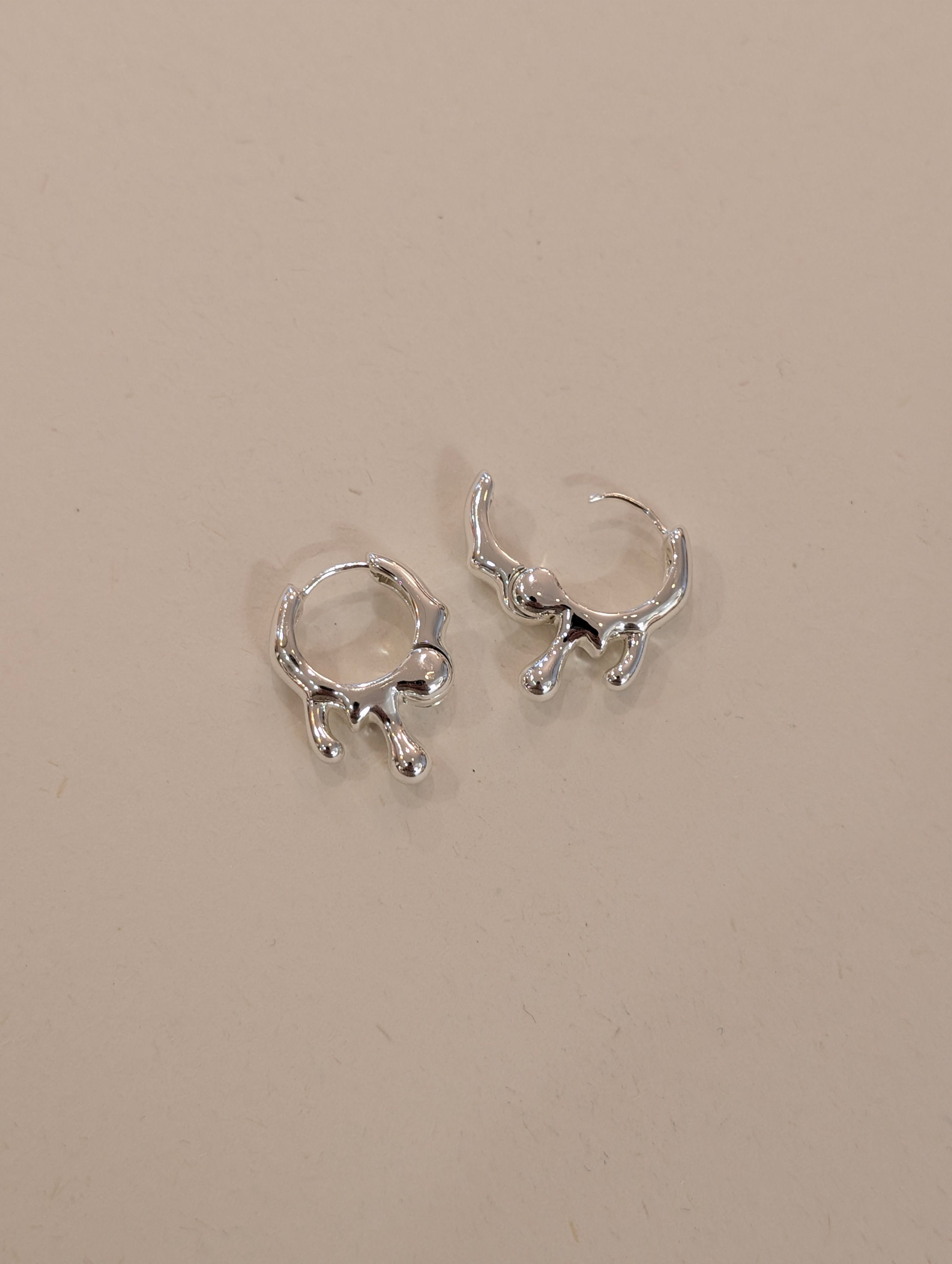 Mercury Drip Hoop Earrings