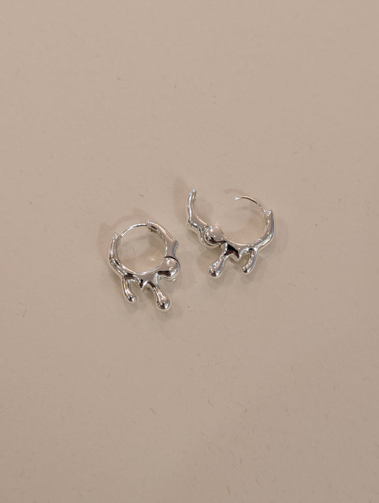 Mercury Drip Hoop Earrings