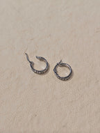 Rectangular CZ Hinged Hoop Earrings