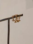 CZ Starburst hinged hoop earrings
