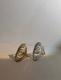 Oval spiral stainless steel ring