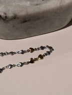 Two-Tone Heart Stainless Steel Bracelet