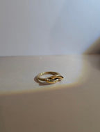 Wavy stainless steel ring