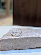 Outline Heart Band 925 Silver Ring
