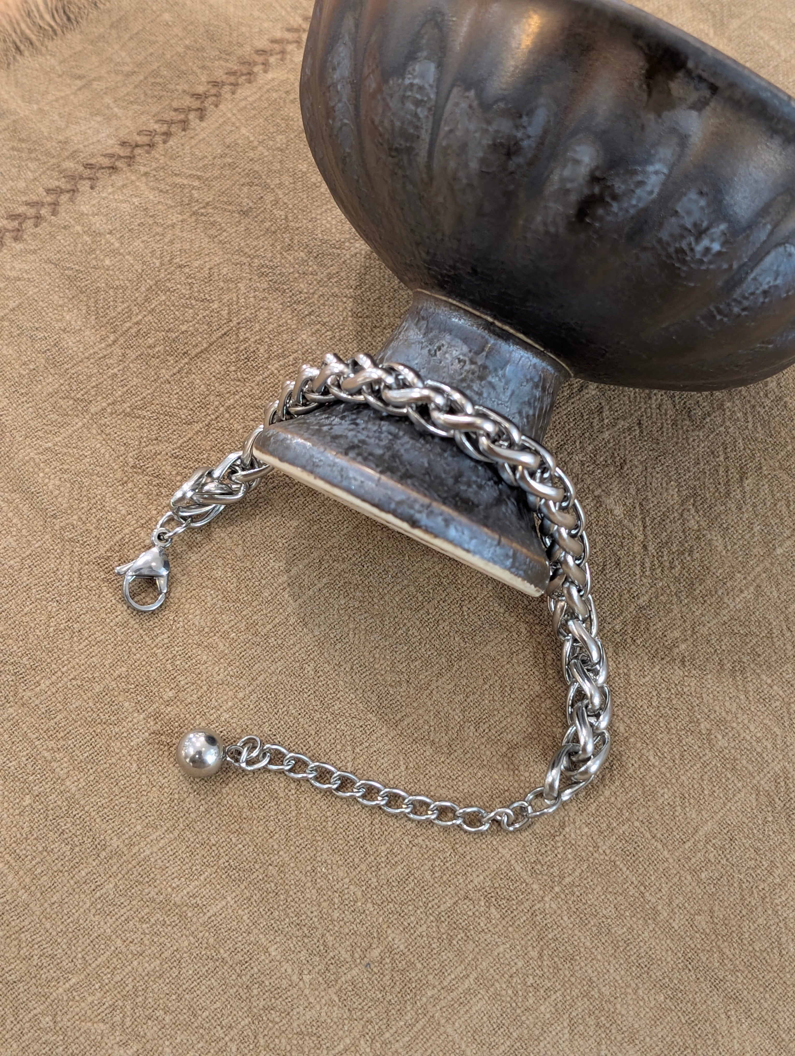 Chunky stainless steel bracelet