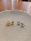 Heart brass earrings