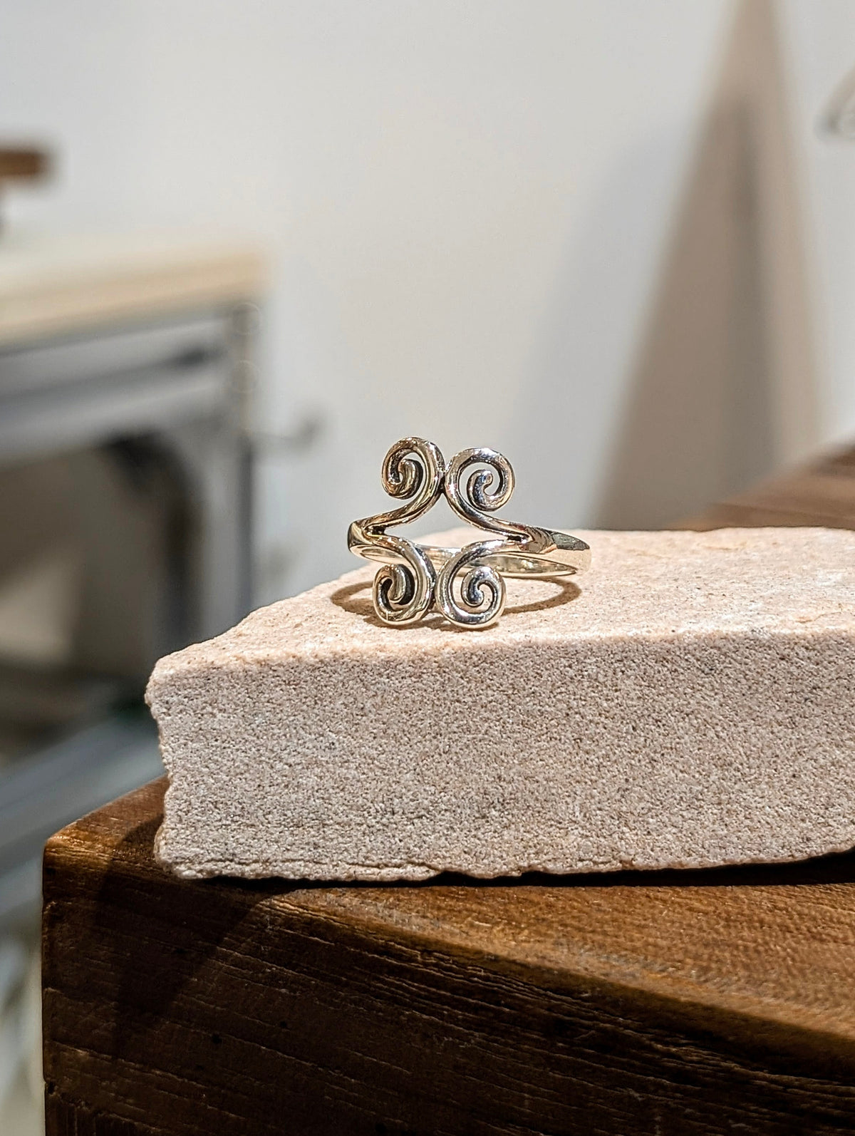 Quad Spiral 925 Silver  Ring
