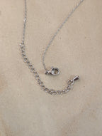 Stainless Steel Sun in Crescent Coin Necklace