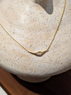 Linear Marquise Pendant Necklace