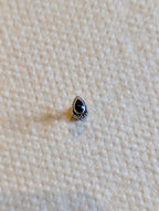 Teardrop Inlay Surgical Steel Stud Piercing Earring (1pc)
