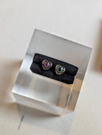 Dual‑Tone Heart Stud Surgical Steel Earring (1pc)