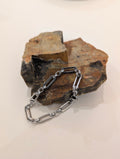 Interlock stainless steel bracelet