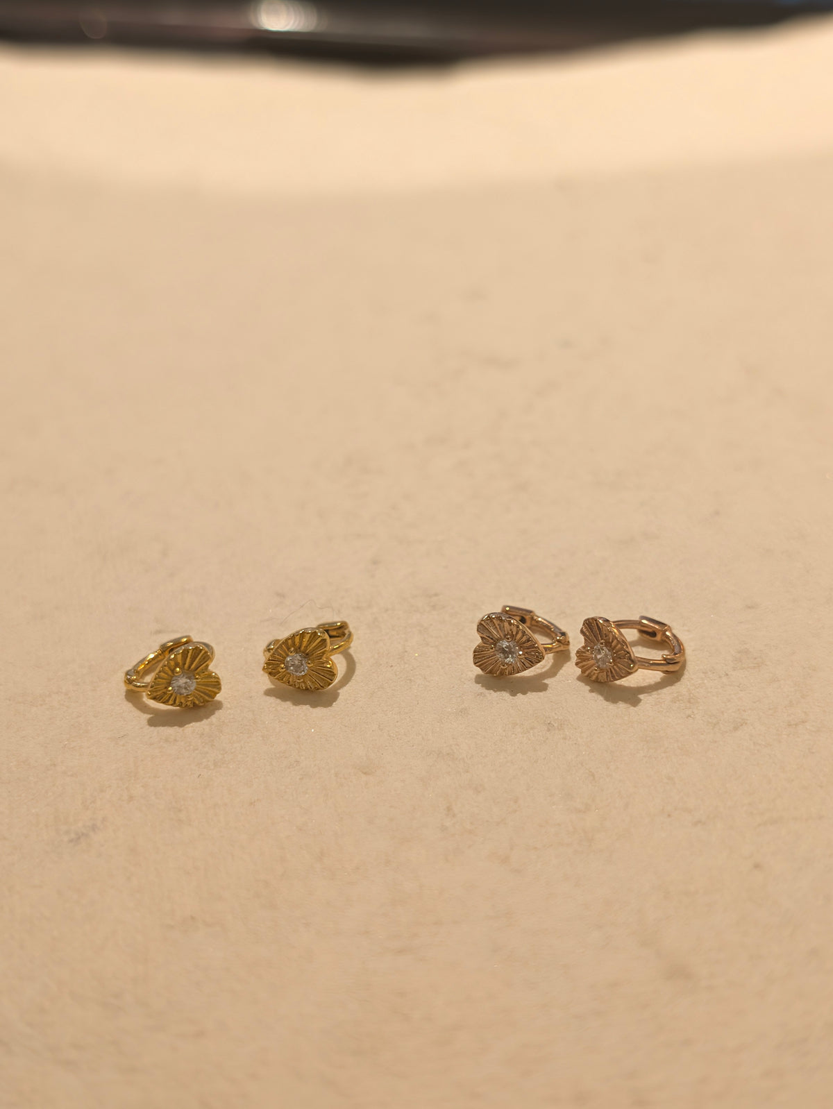 Radiant Heart Huggie 925 Silver Earrings