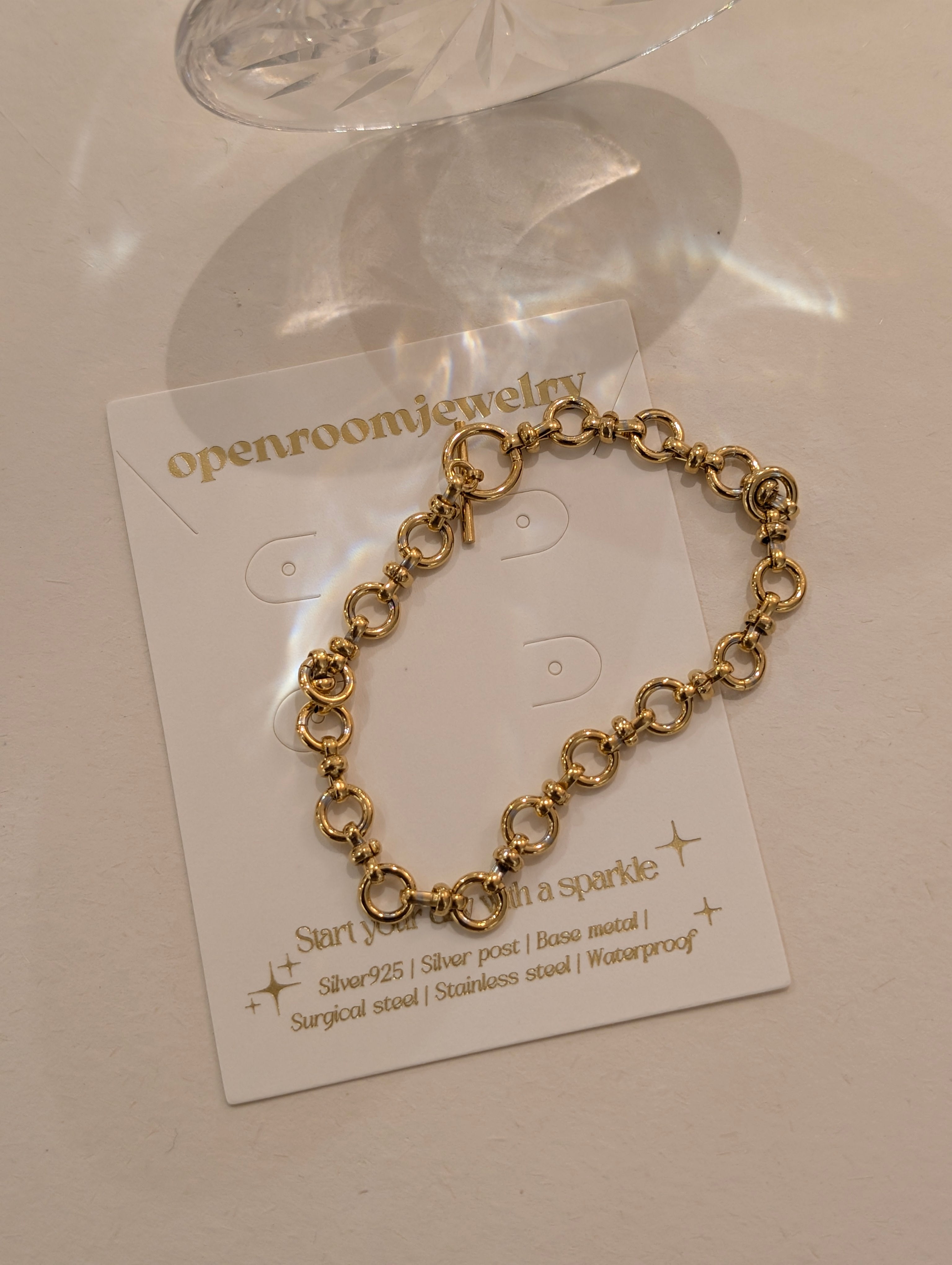 Interlock stainless steel bracelet