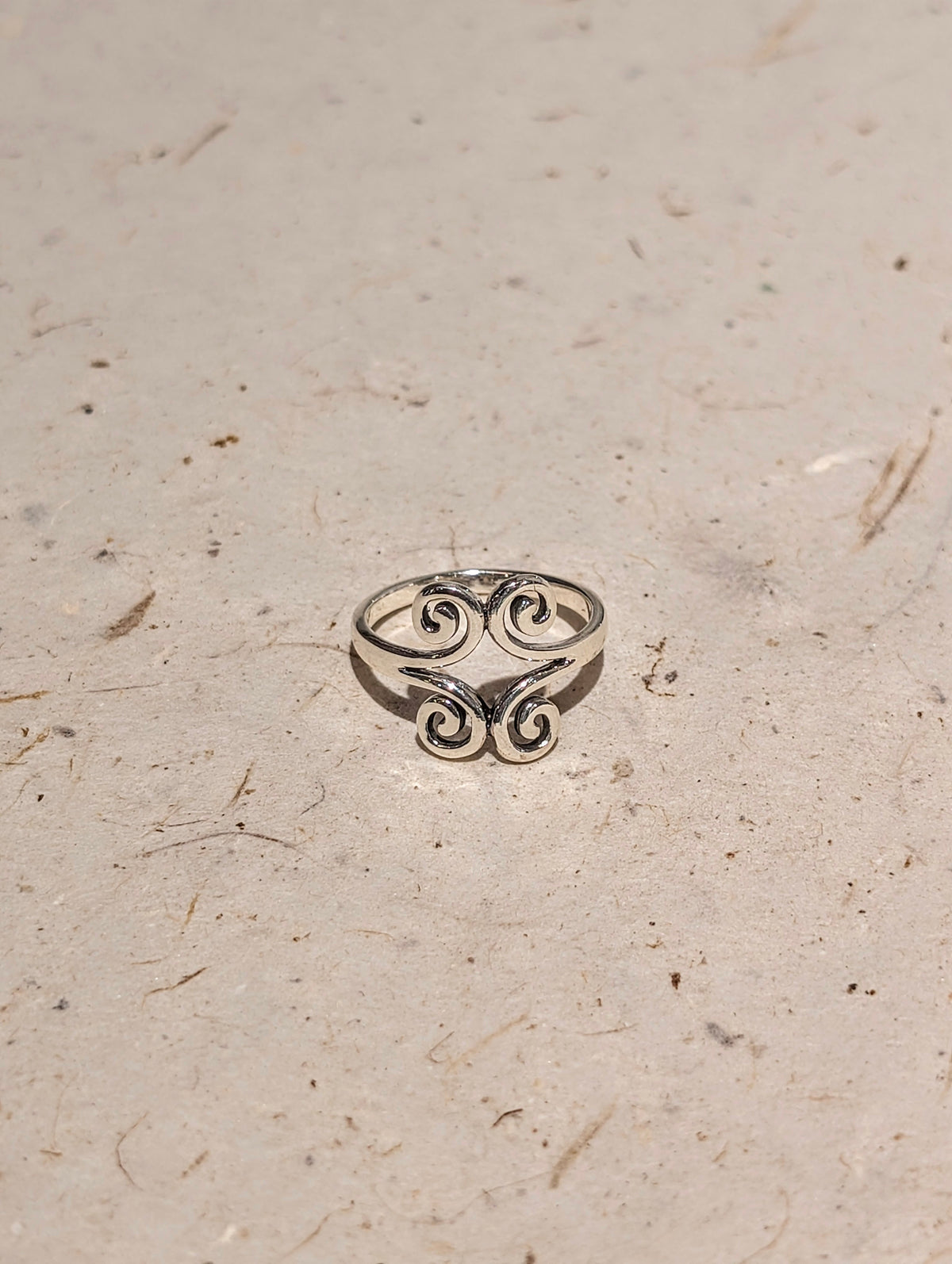 Quad Spiral 925 Silver  Ring