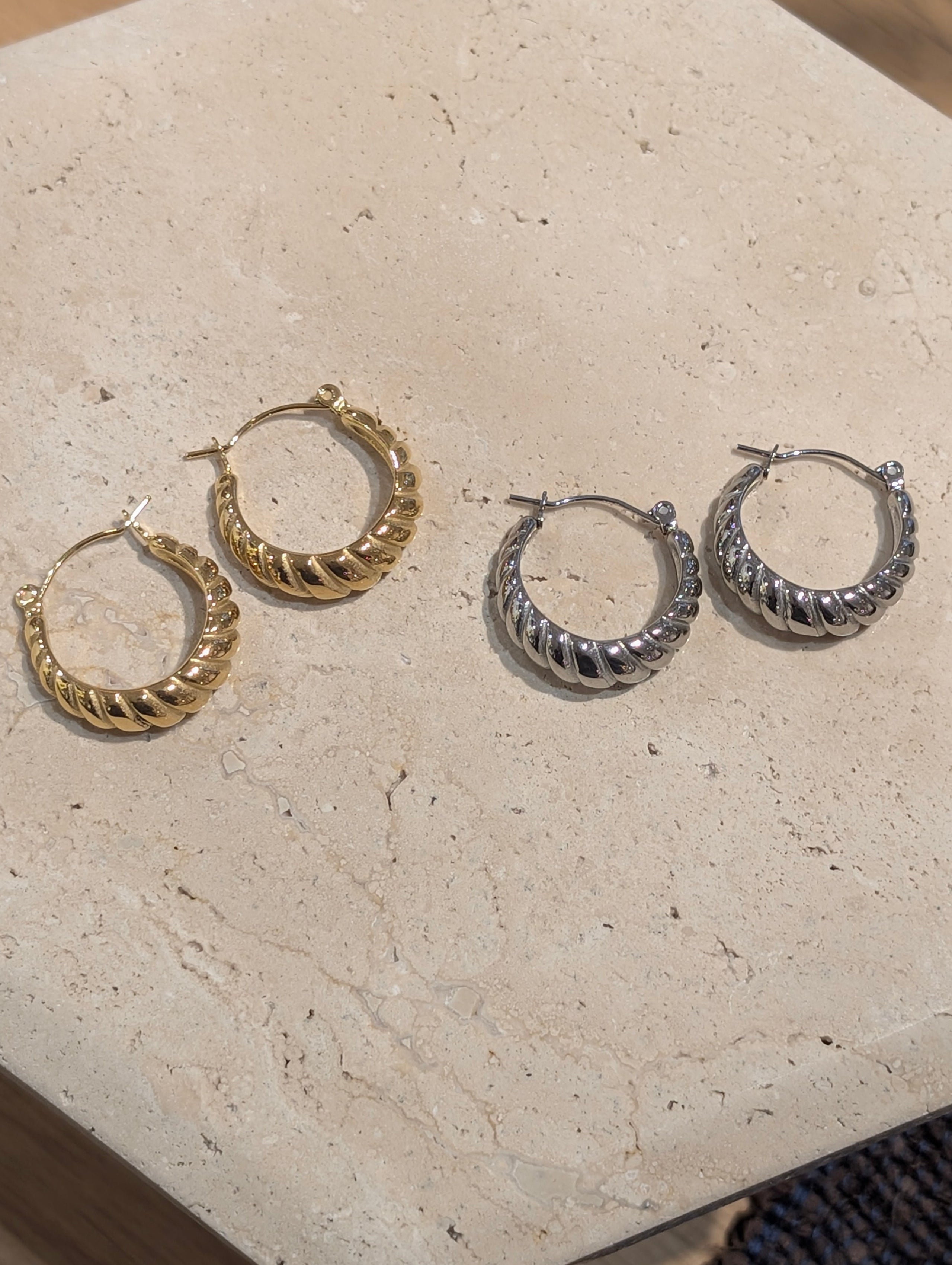 Gozo hoop stainless steel earrings