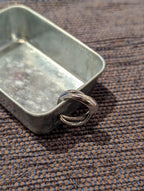 Glide twisted stainless steel ring