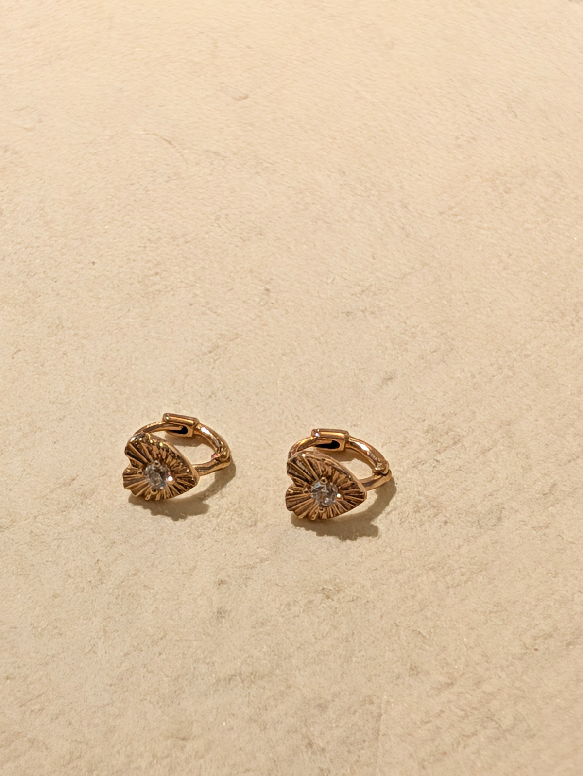 Radiant Heart Huggie 925 Silver Earrings