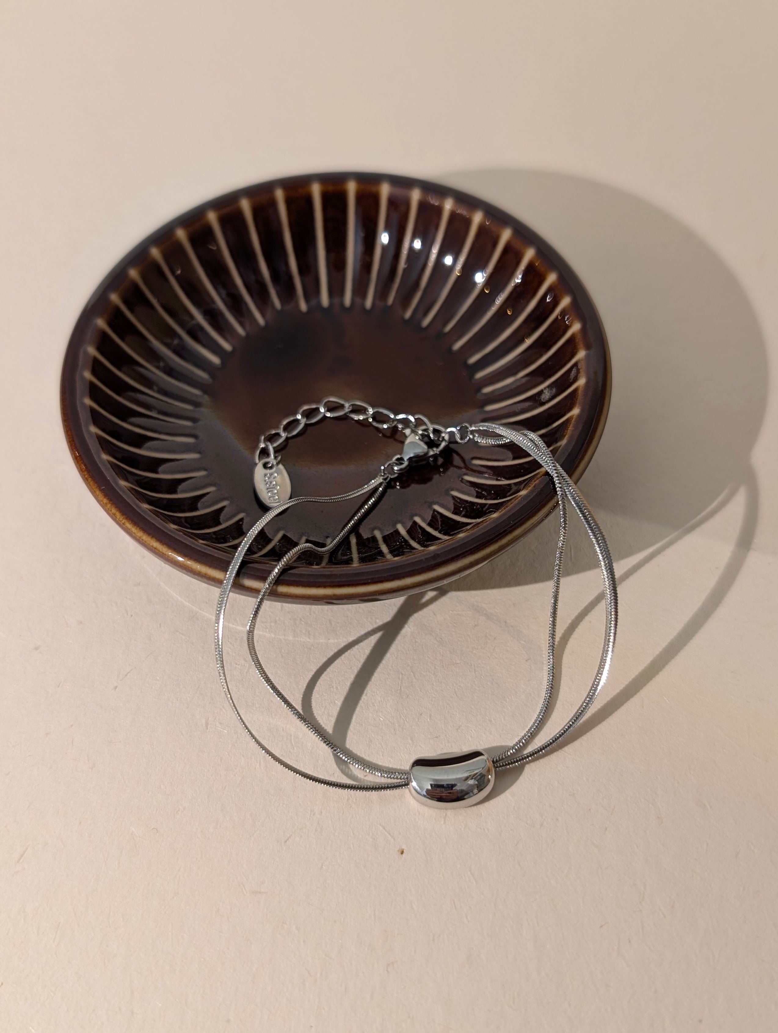 Luna bean stainless steel bracelet