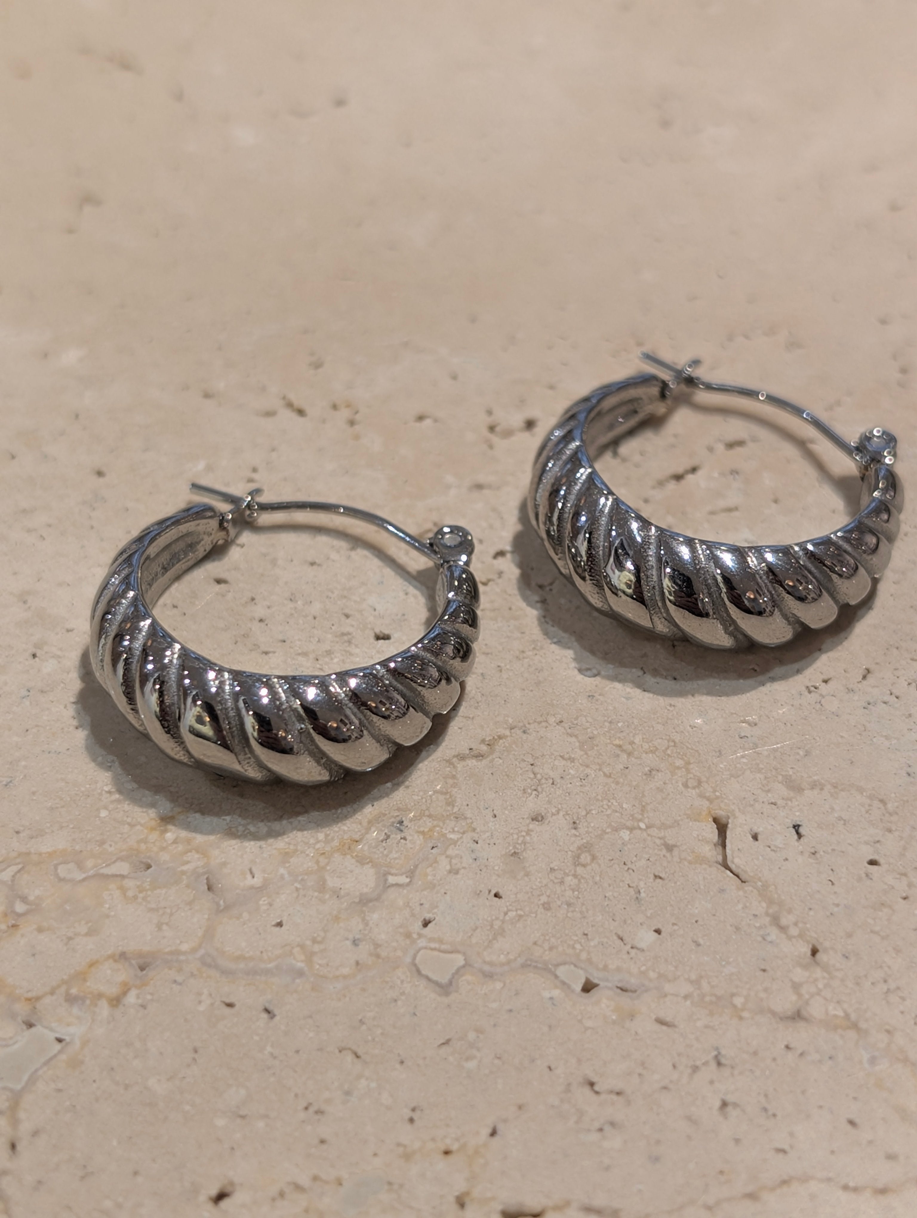 Gozo hoop stainless steel earrings