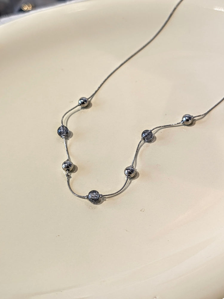 Ember Beaded Stainless Steel Necklace