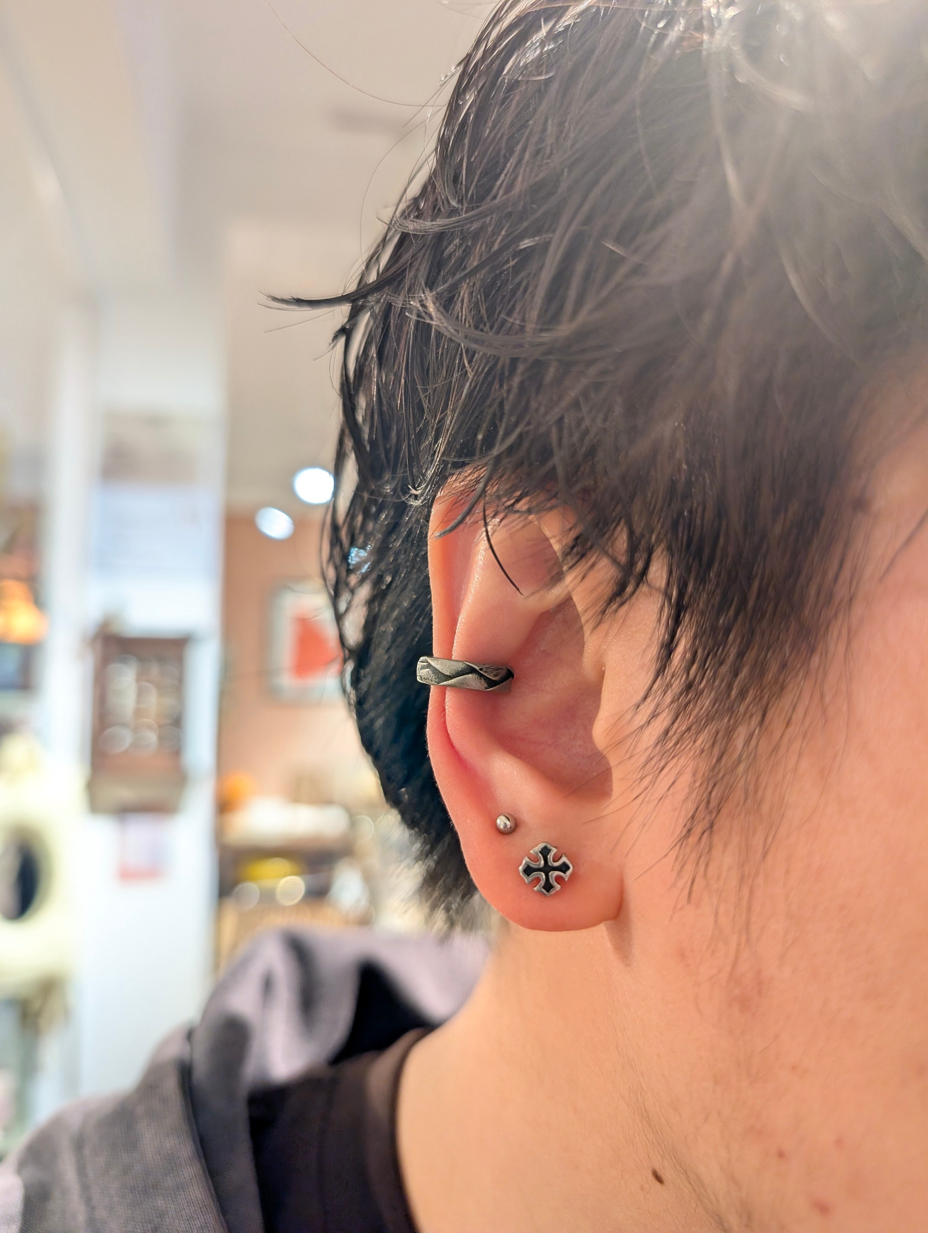 Matte Slate Unisex Water Resistant Earcuff