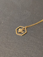Hexagon Bee Pendant