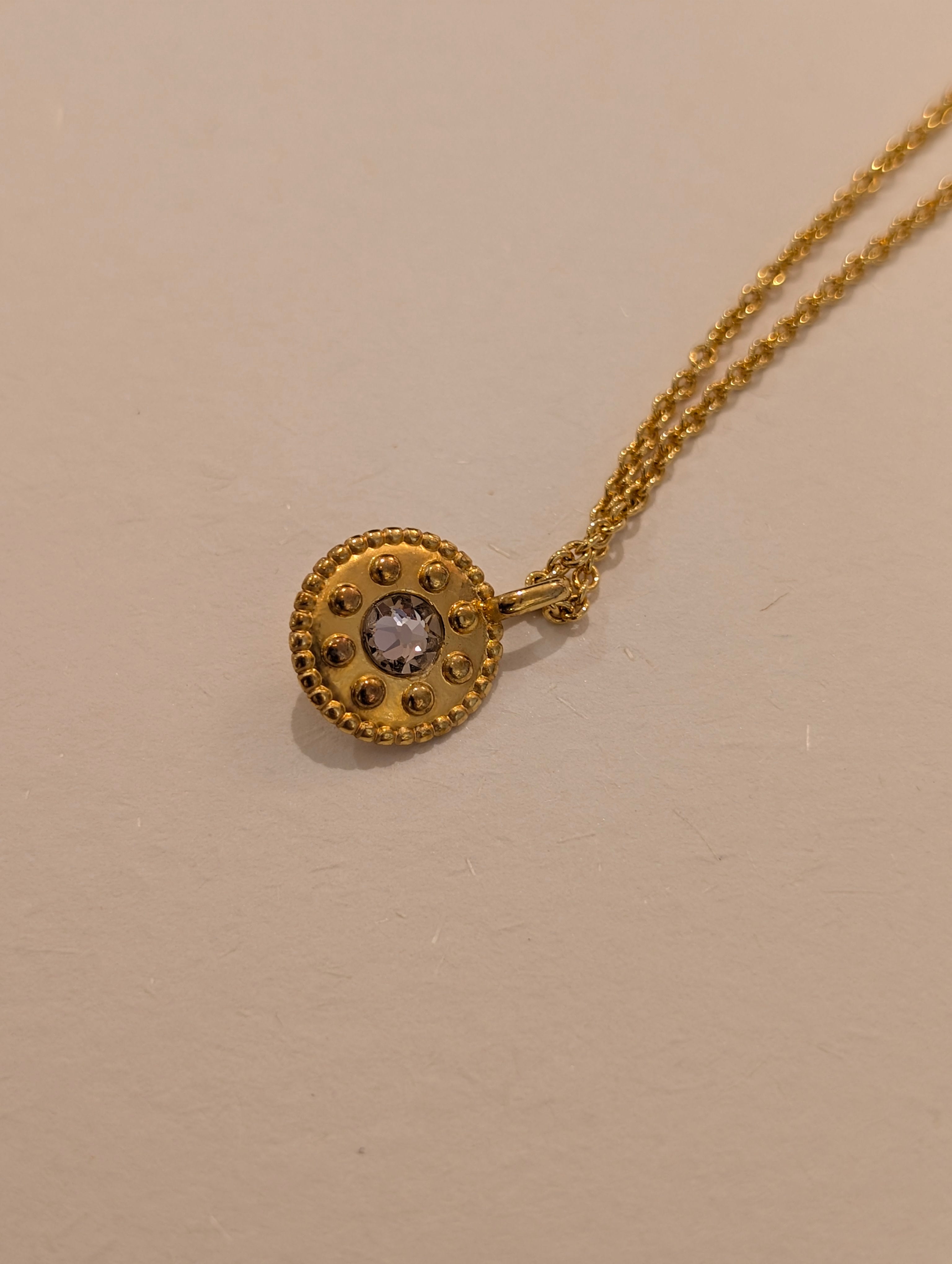 24k golden plated brass necklace
