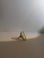 Oval spiral stainless steel ring