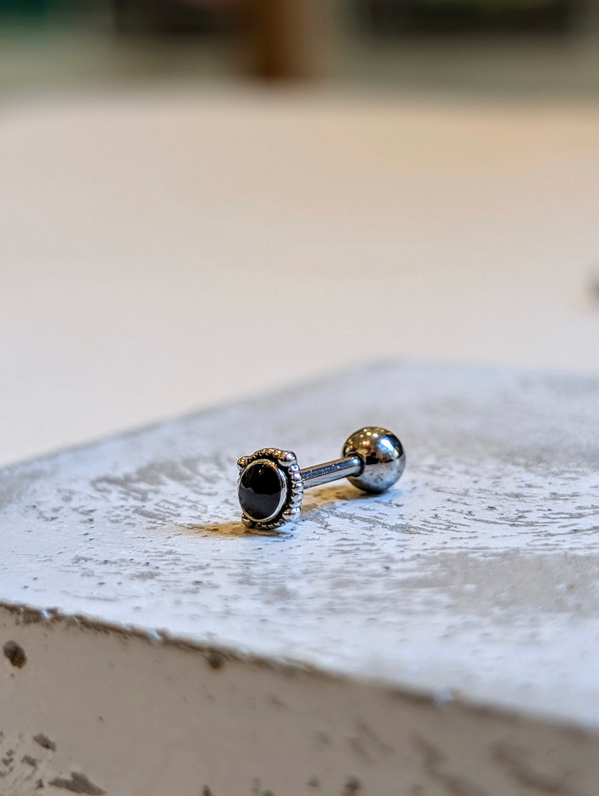 Beaded inlay stud Surgical Steel Piercing (1pc)