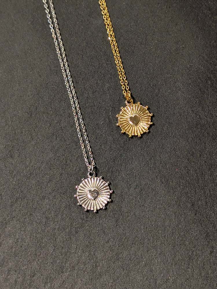Sunburst Heart Necklace