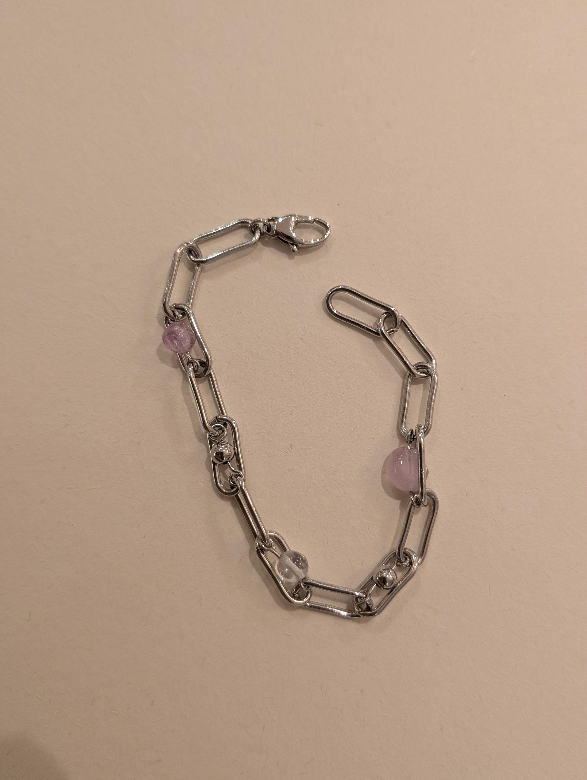 Interlock stainless steel bracelet