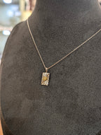 Two‑Tone Frame Necklace