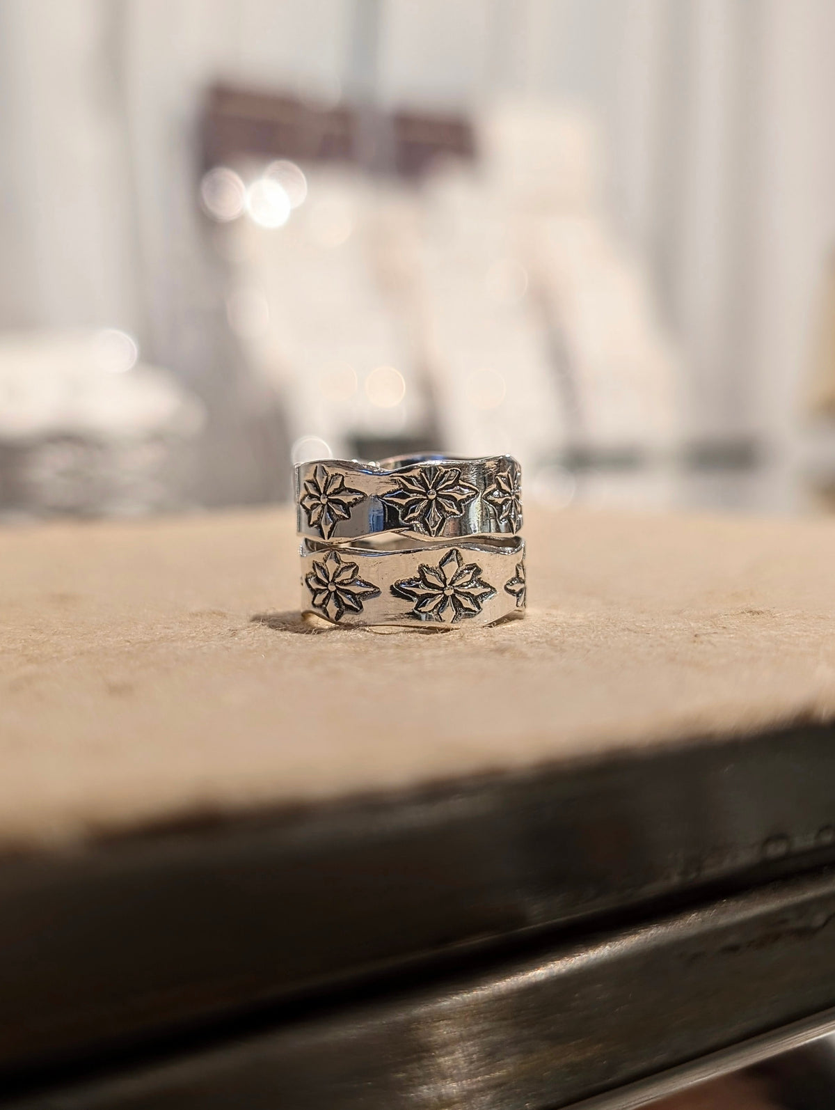 Oxidized Floral Statement 925 Silver Ring