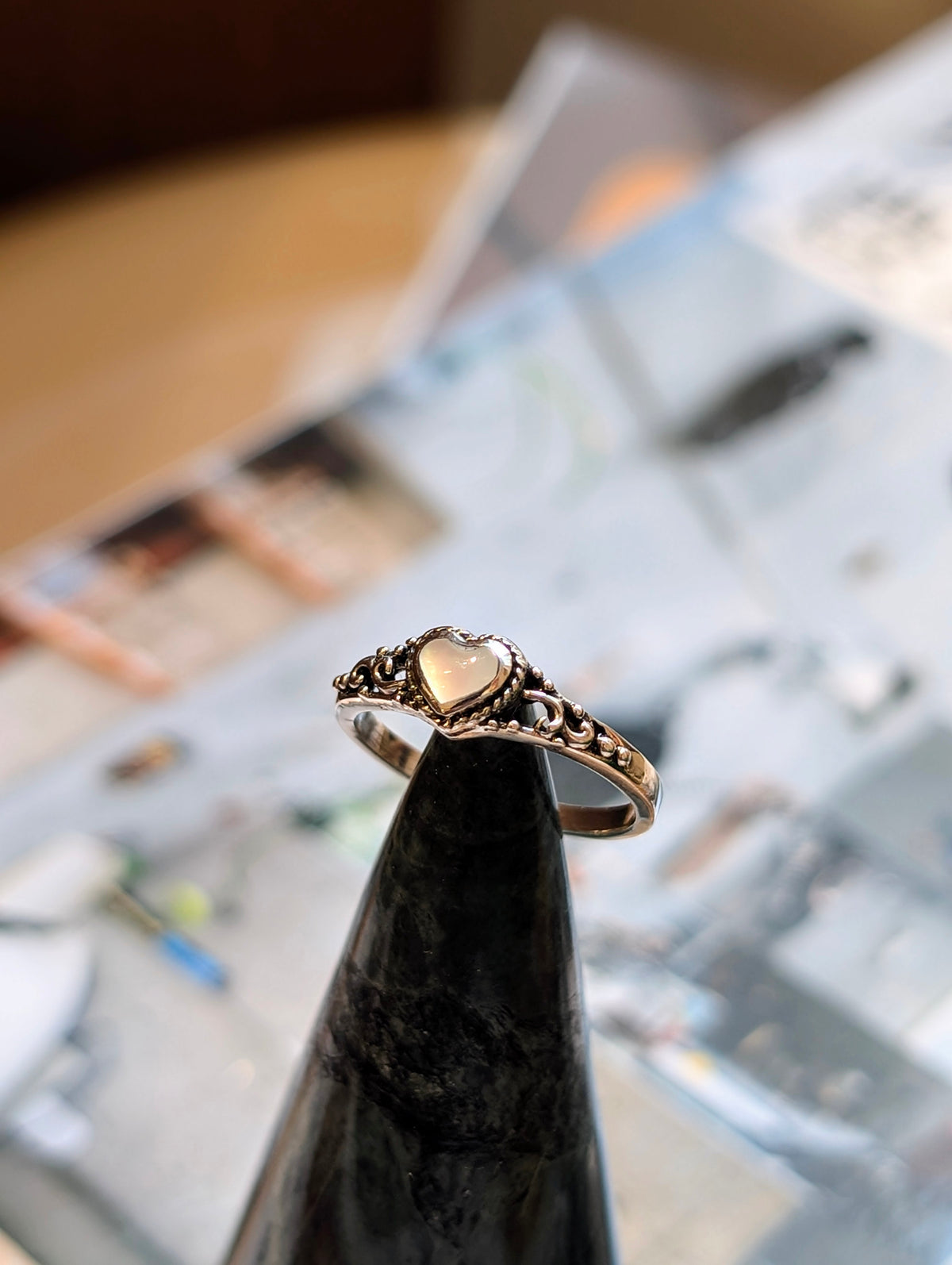 Heart 925 silver pinky ring