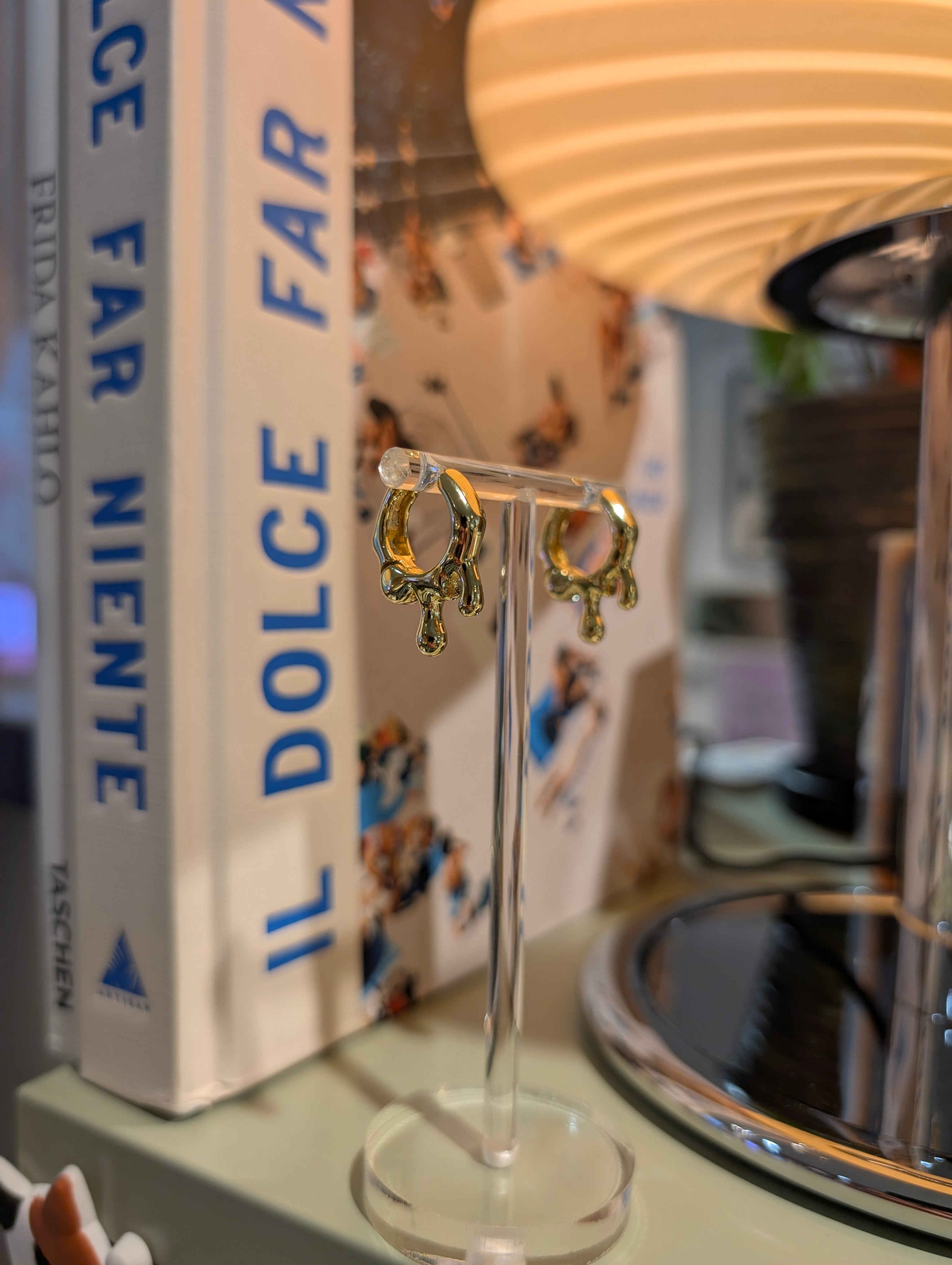 Mercury Drip Hoop Earrings