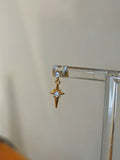 Dangle starburst stud piercing surgical steel earring (1pc)