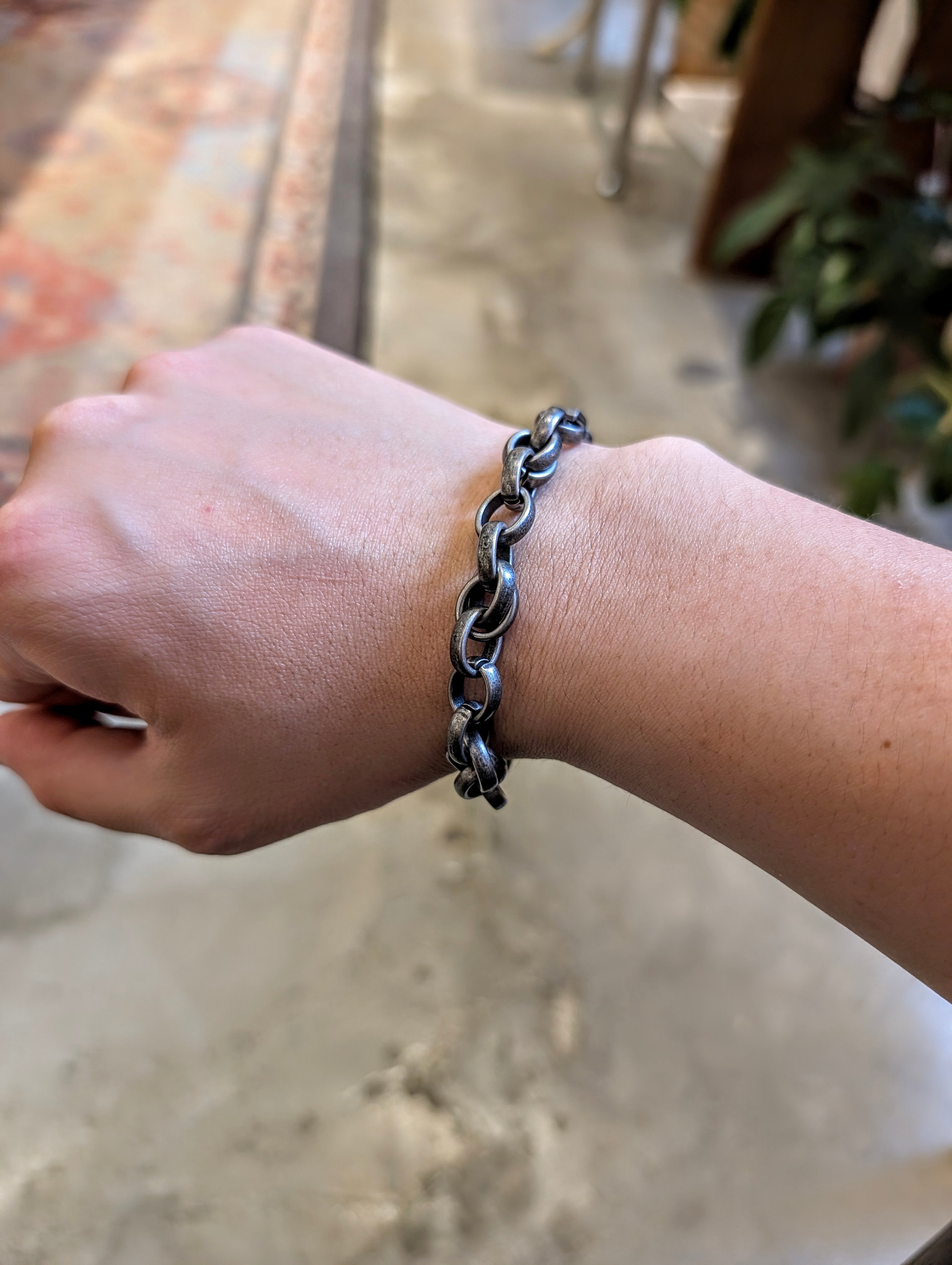 Matte Black Chain Stainless Steel Bracelet - Men