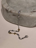 Two-Tone Heart Stainless Steel Bracelet