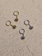 Molten Waterdrop Hoop Stainless Steel Earrings