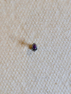 Teardrop Inlay Surgical Steel Stud Piercing Earring (1pc)