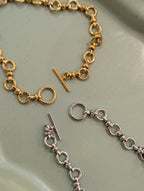 Interlock stainless steel bracelet