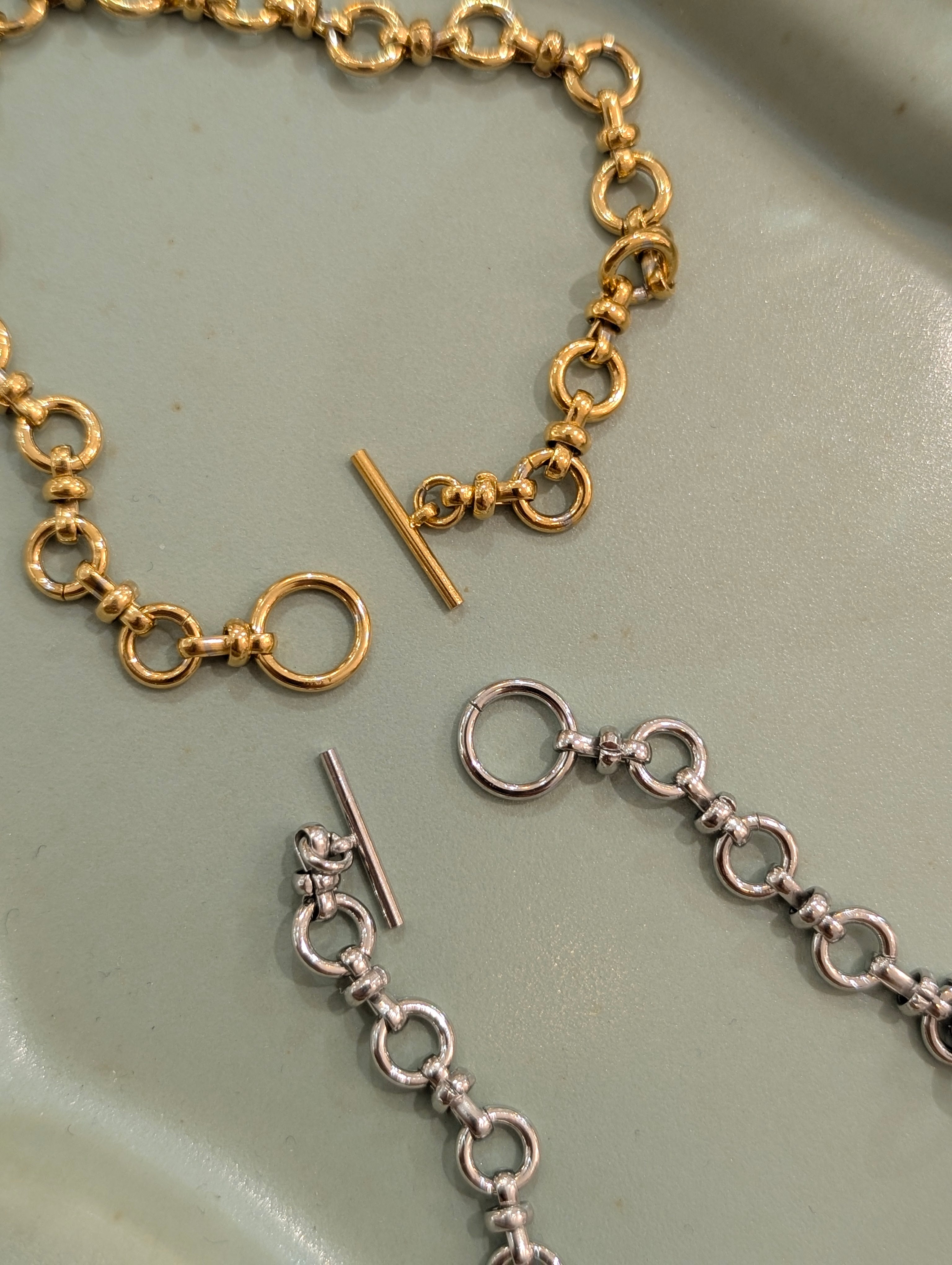 Interlock stainless steel bracelet
