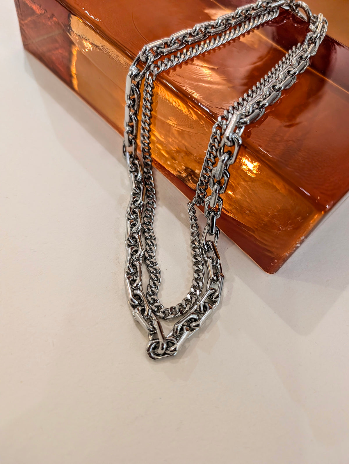Foundry Double Link Stainless Steel Necklace