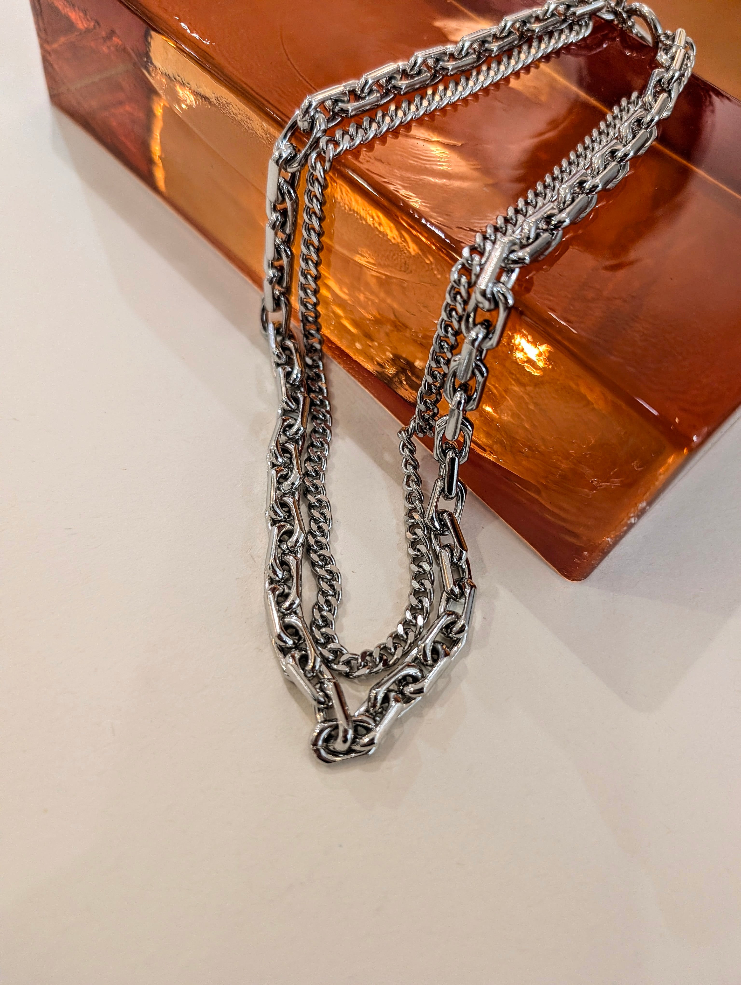 Foundry Double Link Stainless Steel Necklace