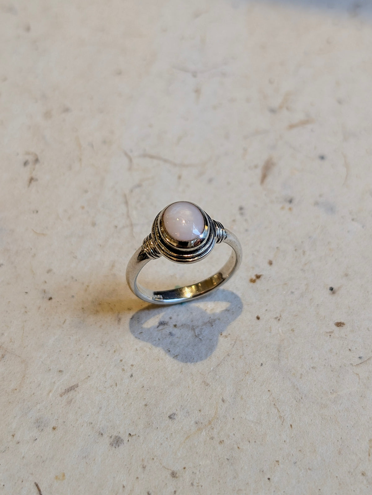 Oval Shell 925 Silver Ring
