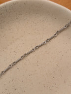 Interlock stainless steel bracelet