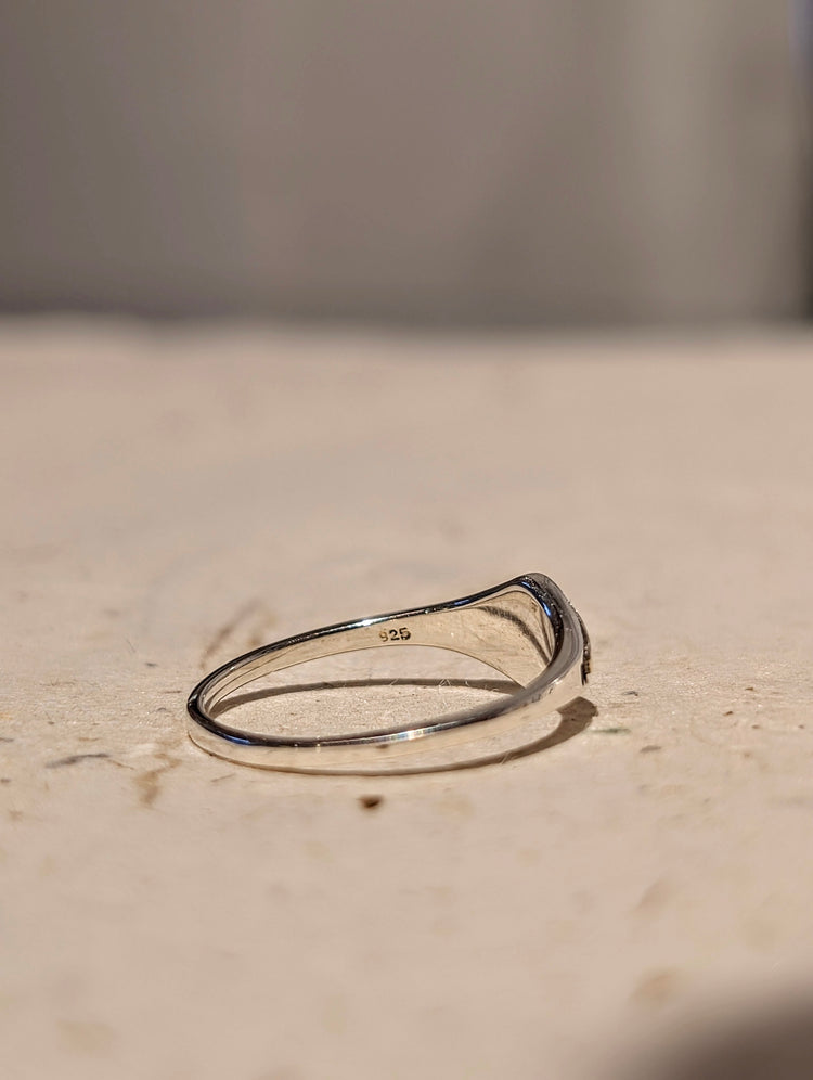 Abalone Geometric 925 Silver Ring